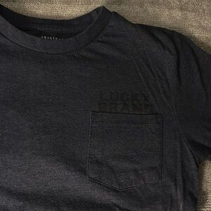 Lucky Brand boys navy T shirt with pocket size M 10/12 new without tag